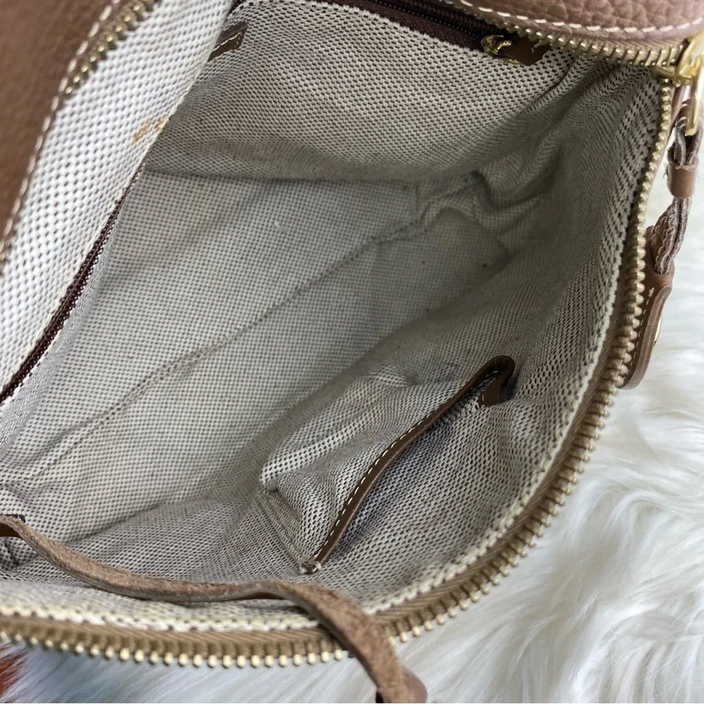 Dooney & Bourke Tan and Brown Monogram Backpack